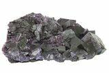 Dark Purple Cubic Fluorite Crystal Cluster - China #163179-1